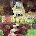 April Cottage Painting by Roxy Rich April Cottage Painting by Roxy Rich