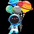 Astronaut With Planet Balloons Outta Space by Soju And Sake Astronaut With Planet Balloons Outta Space by Soju And Sake