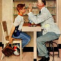 At The Optometrist by Norman Rockwell At The Optometrist by Norman Rockwell