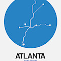 Atlanta Blue Subway Map by Naxart Studio Atlanta Blue Subway Map by Naxart Studio