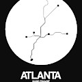 Atlanta White Subway Map by Naxart Studio Atlanta White Subway Map by Naxart Studio
