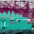 Austin Abstract Skyline II by Naxart Studio Austin Abstract Skyline II by Naxart Studio