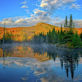 Autumn Sky, Mountain Pond Photograph by Jeff Sinon Autumn Sky, Mountain Pond Photograph by Jeff Sinon
