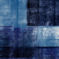 Azul Blocks 1- Art by Linda Woods Mixed Media by Linda Woods Azul Blocks 1- Art by Linda Woods Mixed Media by Linda Woods