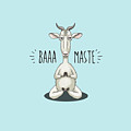 Baaa-maste - Namaste Meditating Goat Digital Art by Laura Ostrowski Baaa-maste - Namaste Meditating Goat Digital Art by Laura Ostrowski