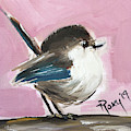 Baby Wren Painting by Roxy Rich Baby Wren Painting by Roxy Rich