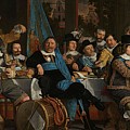 Banquet at the Crossbowmen's Guild in Celebration of the Treaty of Munster. The Celebration of th... Painting by Bartholomeus van der Helst Banquet at the Crossbowmen's Guild in Celebration of the Treaty of Munster. The Celebration of th... Painting by Bartholomeus van der Helst