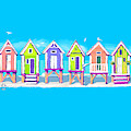 Beach Huts Chillin' by L Diane Johnson Beach Huts Chillin' by L Diane Johnson