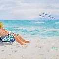 Beach time Painting by Ann Frederick Beach time Painting by Ann Frederick
