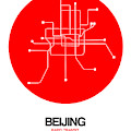 Beijing Red Subway Map by Naxart Studio Beijing Red Subway Map by Naxart Studio