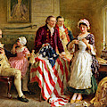 Betsy Ross and General George Washington Painting by War Is Hell Store Betsy Ross and General George Washington Painting by War Is Hell Store