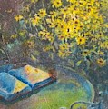 Black-Eyed Susans and Bible Study Painting by ML McCormick Black-Eyed Susans and Bible Study Painting by ML McCormick