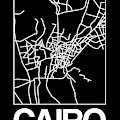 Black Map Of Cairo by Naxart Studio Black Map Of Cairo by Naxart Studio