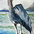 Blue Heron Painting by Roxy Rich Blue Heron Painting by Roxy Rich