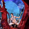 Blue Moon And Red Dragon Photograph by Jon Volden Blue Moon And Red Dragon Photograph by Jon Volden