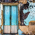 Blue wall and door Photograph by Lyl Dil Creations Blue wall and door Photograph by Lyl Dil Creations