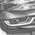 BMW i8 Front Abstract Black and White Sketch Digital Art by Rick Deacon BMW i8 Front Abstract Black and White Sketch Digital Art by Rick Deacon
