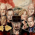 Breaking Bad Family Portrait Painting by Joel Tesch Breaking Bad Family Portrait Painting by Joel Tesch