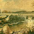 Bridge over the Wissahickon Creek, about 1835 Drawing by William Breton Bridge over the Wissahickon Creek, about 1835 Drawing by William Breton
