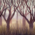 Brownish Forest Painting by Ina Petrashkevich Brownish Forest Painting by Ina Petrashkevich