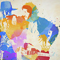 Bruce And The Big Man Watercolor Splatter by Dan Sproul Bruce And The Big Man Watercolor Splatter by Dan Sproul