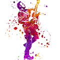 Bruce Springsteen The Boss Watercolor Splatter 07 by SP JE Art