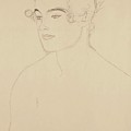Brustbild Nach Links Drawing by Gustav Klimt Brustbild Nach Links Drawing by Gustav Klimt