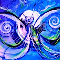 Butterfly Blue Violet Painting by J Vincent Scarpace Butterfly Blue Violet Painting by J Vincent Scarpace