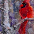 Cardinal in the snow Pastel by Barbara O'Toole Cardinal in the snow Pastel by Barbara O'Toole
