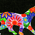 Cat In Floral Silhouette by Genevieve Esson Cat In Floral Silhouette by Genevieve Esson