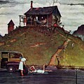 Changing A Flat by Norman Rockwell Changing A Flat by Norman Rockwell
