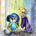 Charlie Bears Faux Pas And Princess Painting by Miki De Goodaboom Charlie Bears Faux Pas And Princess Painting by Miki De Goodaboom