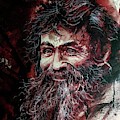 CHARLES MANSON portrait fresh blood Painting by Ryan Almighty CHARLES MANSON portrait fresh blood Painting by Ryan Almighty