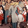 Christmas Homecoming Painting by Norman Rockwell Christmas Homecoming Painting by Norman Rockwell