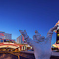 Circus Circus Casino Sign and Sculpture Ultra Wide Shot at Dusk 2 to 1 Ratio Photograph by Aloha Art