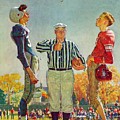 Coin Toss Painting by Norman Rockwell Coin Toss Painting by Norman Rockwell