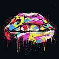Colorful lips Photograph by Balazs Solti Colorful lips Photograph by Balazs Solti
