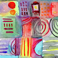 Colorful Patchwork 1- Art by Linda Woods Painting by Linda Woods Colorful Patchwork 1- Art by Linda Woods Painting by Linda Woods