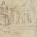 Complex Of Buildings Drawing by Giovanni Battista Passeri