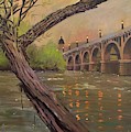 Congaree Bridge in Golds Painting by Blue Sky Congaree Bridge in Golds Painting by Blue Sky