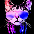 Cool DJ Cat In Neon Lights by Filip Schpindel Cool DJ Cat In Neon Lights by Filip Schpindel