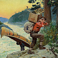 Cruisers Making Portage, 1910 by Philip R Goodwin Cruisers Making Portage, 1910 by Philip R Goodwin