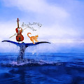 Dancing on Whale Tails Mixed Media by Colleen Taylor Dancing on Whale Tails Mixed Media by Colleen Taylor