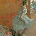 Danseuses montant un escalier-dancers mounting a staircase, around 1886-1888. Painting by Edgar Degas -1834-1917-