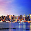 Day To Night Image Of New York City Photograph by Science Photo Library
