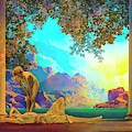 Daybreak Painting by Maxfield Parrish Daybreak Painting by Maxfield Parrish