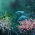 Deep Sea Dolphins Painting by Lynne Pittard Deep Sea Dolphins Painting by Lynne Pittard