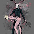 Deer Daddy Series 3 Hold Still Drawing by Ludwig Van Bacon Deer Daddy Series 3 Hold Still Drawing by Ludwig Van Bacon