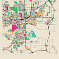 Des Moines, Iowa City Map by Inspirowl Design Des Moines, Iowa City Map by Inspirowl Design