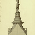 Design For City Hall Tower Drawing by Thomas Ustick Walter Design For City Hall Tower Drawing by Thomas Ustick Walter